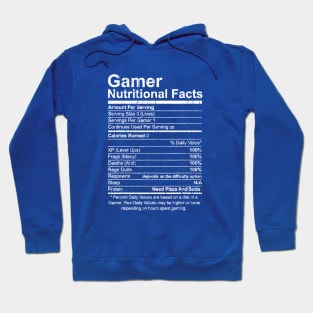 Gamer Nutritional Facts Hoodie